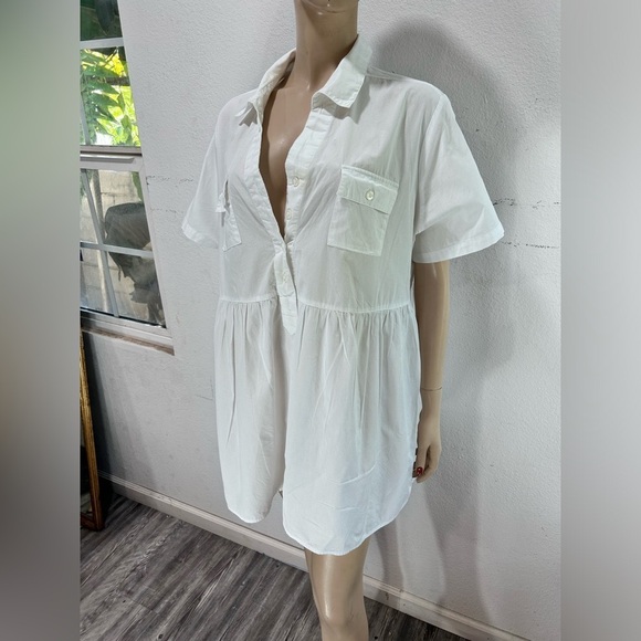 MAINSTREET BLUES  white blouse short sleeve size:1X - Picture 4 of 13